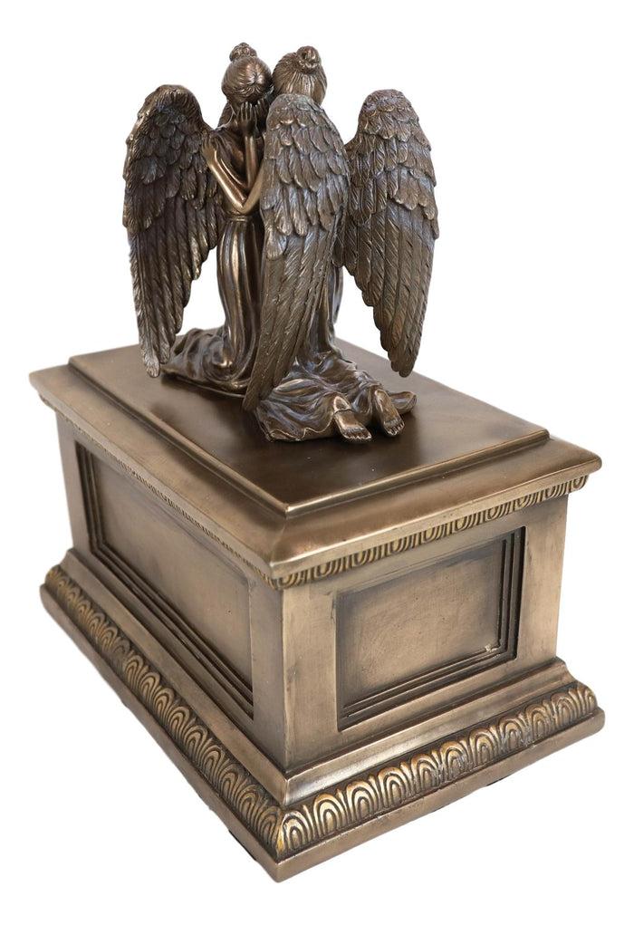 Ebros Gift Ebros Comforting Twin Angels Solace Cremation Urn Memorial Figurine 200 CuIn