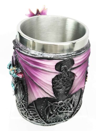 Ebros Gift Ebros Conception Blue Fire Purple Dragon Beer Stein Tankard Coffee Cup Mug 12oz