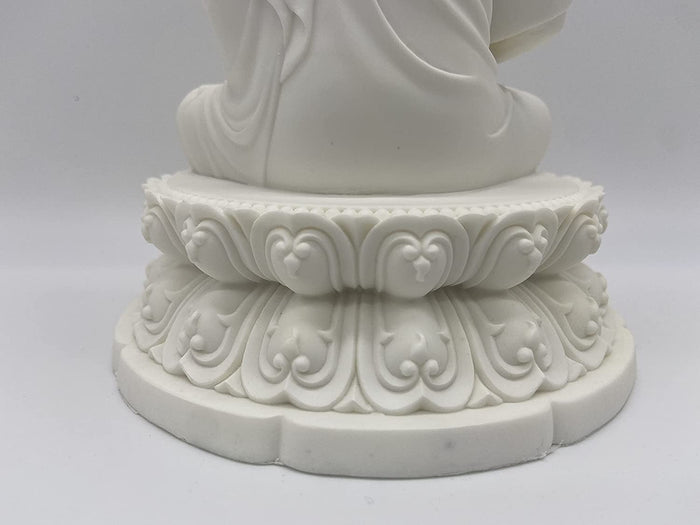Ebros Gift Ebros Contemplation Buddha Sakayamuni Meditate On Lotus 7" H Sculpture Buddhism Figurine