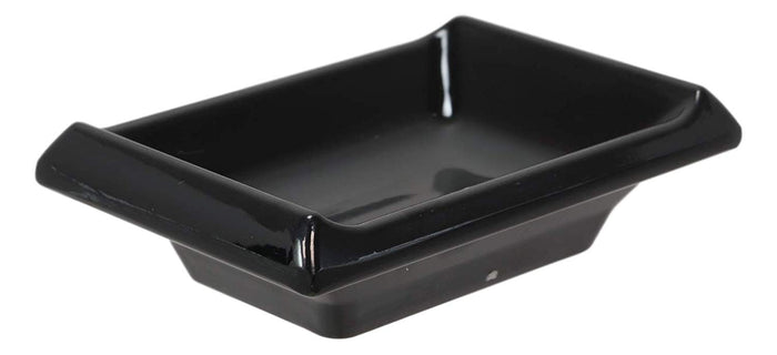 Ebros Gift Ebros Contemporary Black Jade Melamine Tetragon Artistic Design Condiments Ketchup BBQ Soy Sauce 2oz Dipping Bowls Or Dishes Home Kitchen Party Dining Restaurant Supply Dip Bowl Dish Set Of 6