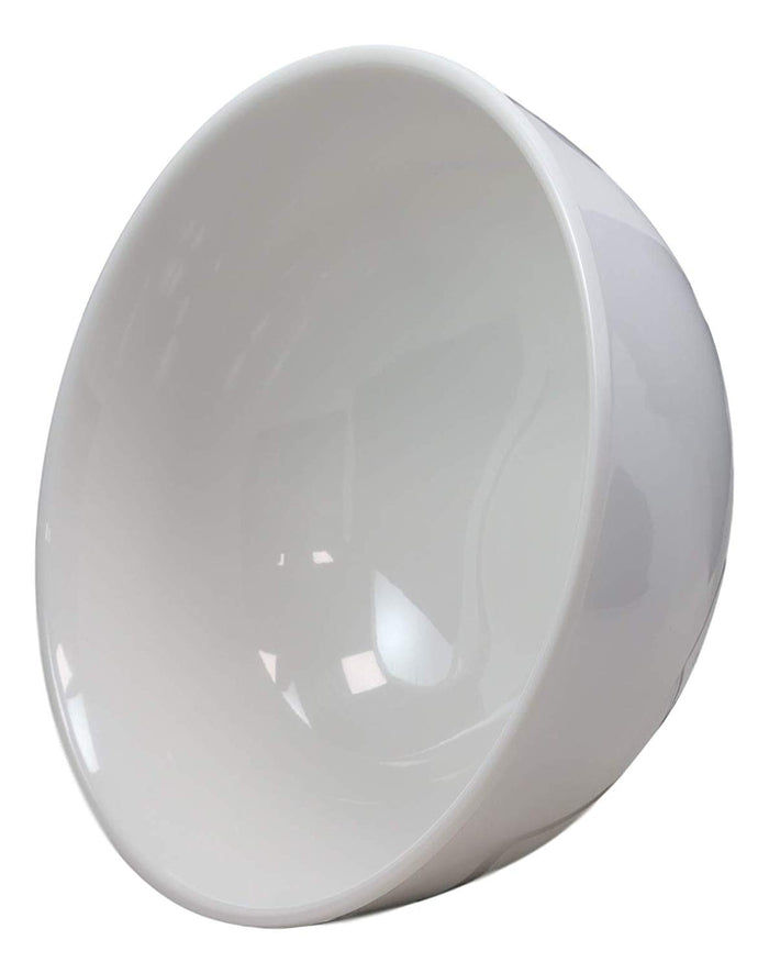 Ebros Gift Ebros Contemporary White Jade Melamine Large Deep Round Bowls 48oz (PACK OF 6)