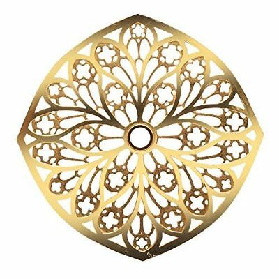 ebros gift Ebros Copper Colored Tours Cathedral Rose Window Ornament Decoration