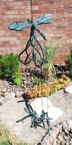 ebros gift Ebros Cottage Garden Dragonfly Aluminum Resonant Relaxing Wind Chime Patio Garden Decor