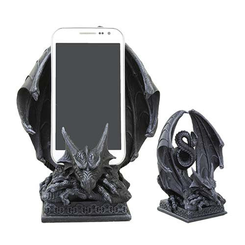 Ebros Gift Ebros Crouching Dragon Cell Phone Figurine In Faux Stone Resin Desktop Decor