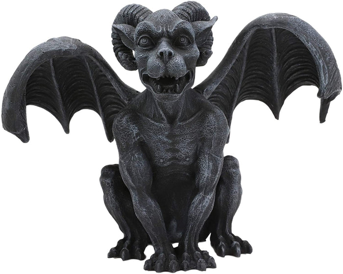 Ebros Gift Ebros Crouching Ram Horned Gargoyle Statue In Faux Stone Finish Resin 6.25" Tall