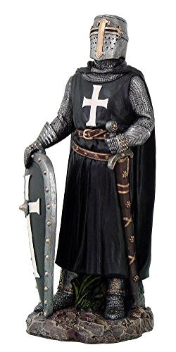 Ebros Gift Ebros Crusader Knight In Full Shield And Sword Armor Figurine 11.5 Inch Tall