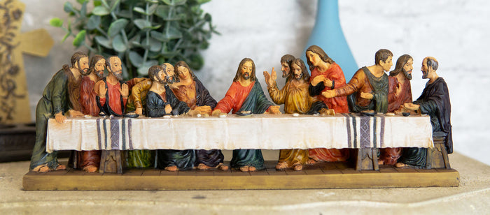 ebros gift Ebros Da Vinci The Last Supper Of Jesus and Disciples Holy Communion Figurine 12.25"L