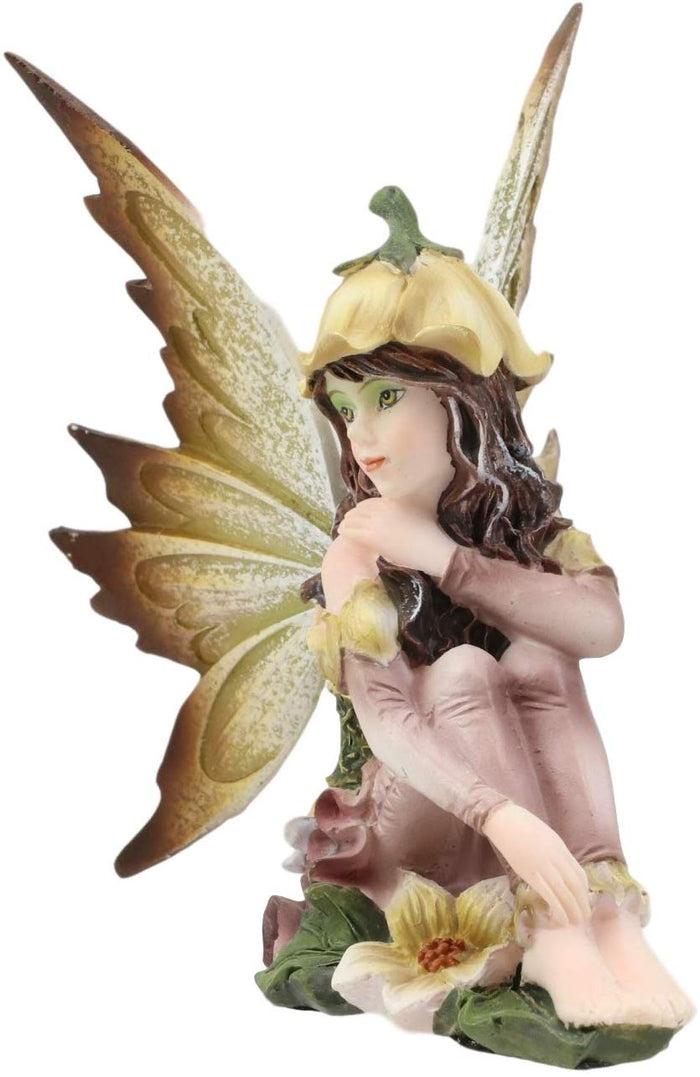 Ebros Gift Ebros Daffodil Sunflower Fairy Garden Figurine 4.25" Tall Fantasy Collectibles