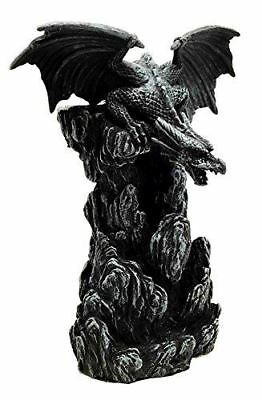 Ebros Gift Ebros Dark Rocky Mountain Chernos Dragon Backflow Incense Tower Burner Statue