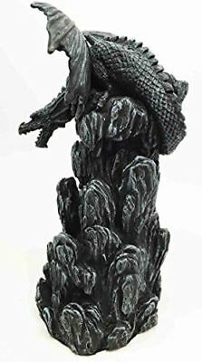 Ebros Gift Ebros Dark Rocky Mountain Chernos Dragon Backflow Incense Tower Burner Statue