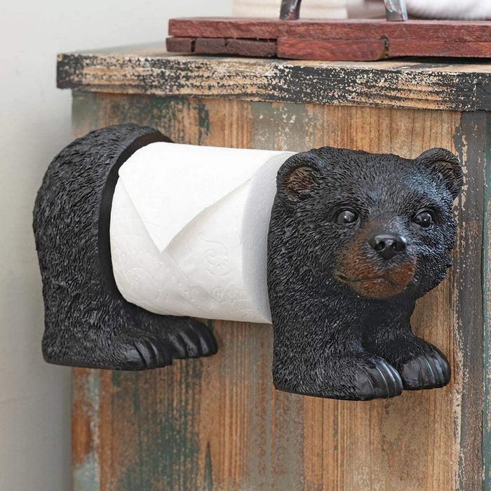 ebros gift Ebros Darling Black Bear Cub Toilet Paper Body Holder Hanging Or Standalone Figurine