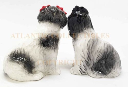 Ebros Gift Ebros Darling Shih Tzu Couple With Ribbons Attractives Magnetic Salt Pepper Shakers