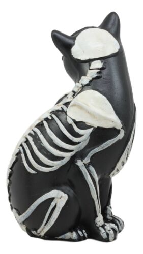 Ebros Gift Ebros Day Of The Dead Bone Skeleton Male Cat Statue Halloween 3D X-Ray Decor Figurine
