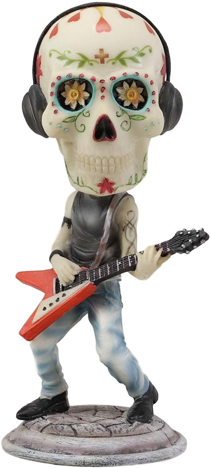 Ebros Gift Ebros Day Of The Dead Booblehead Collection The Lead Guitarist Sugar Skull Figurine