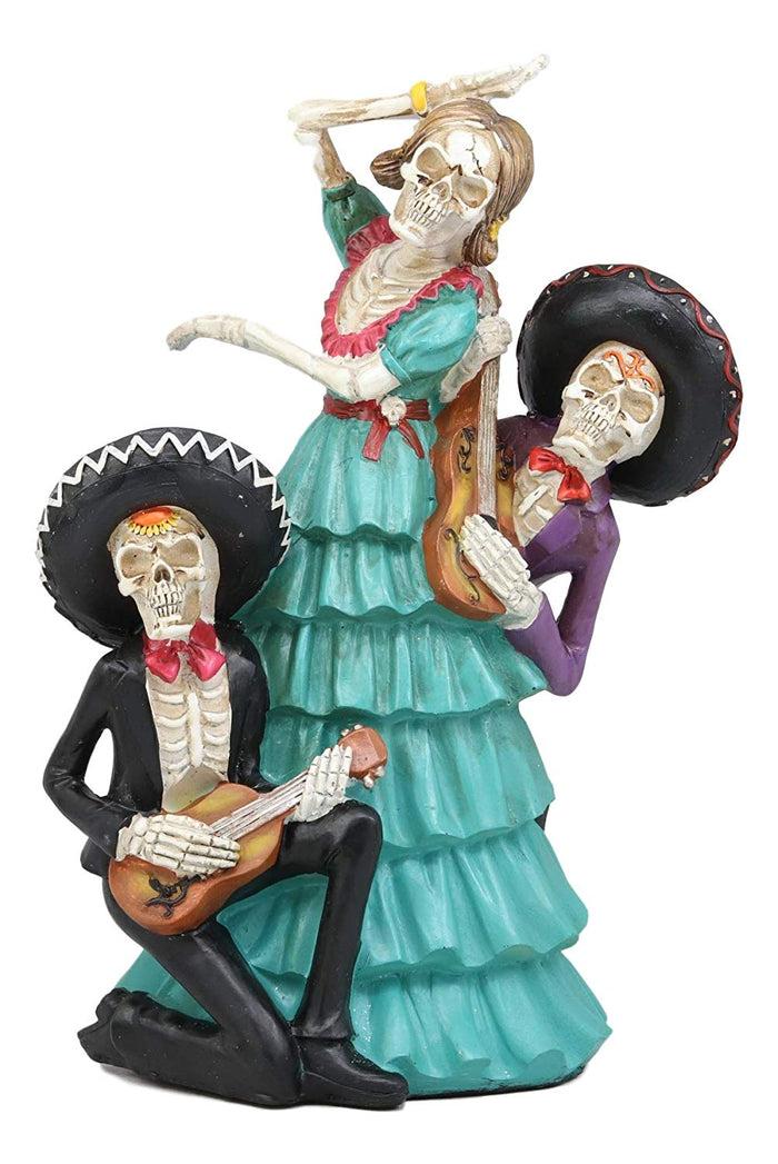 Ebros Gift Ebros Day Of The Dead Celebration Sugar Skull Dancer & Mariachi Band Skeletons Statue