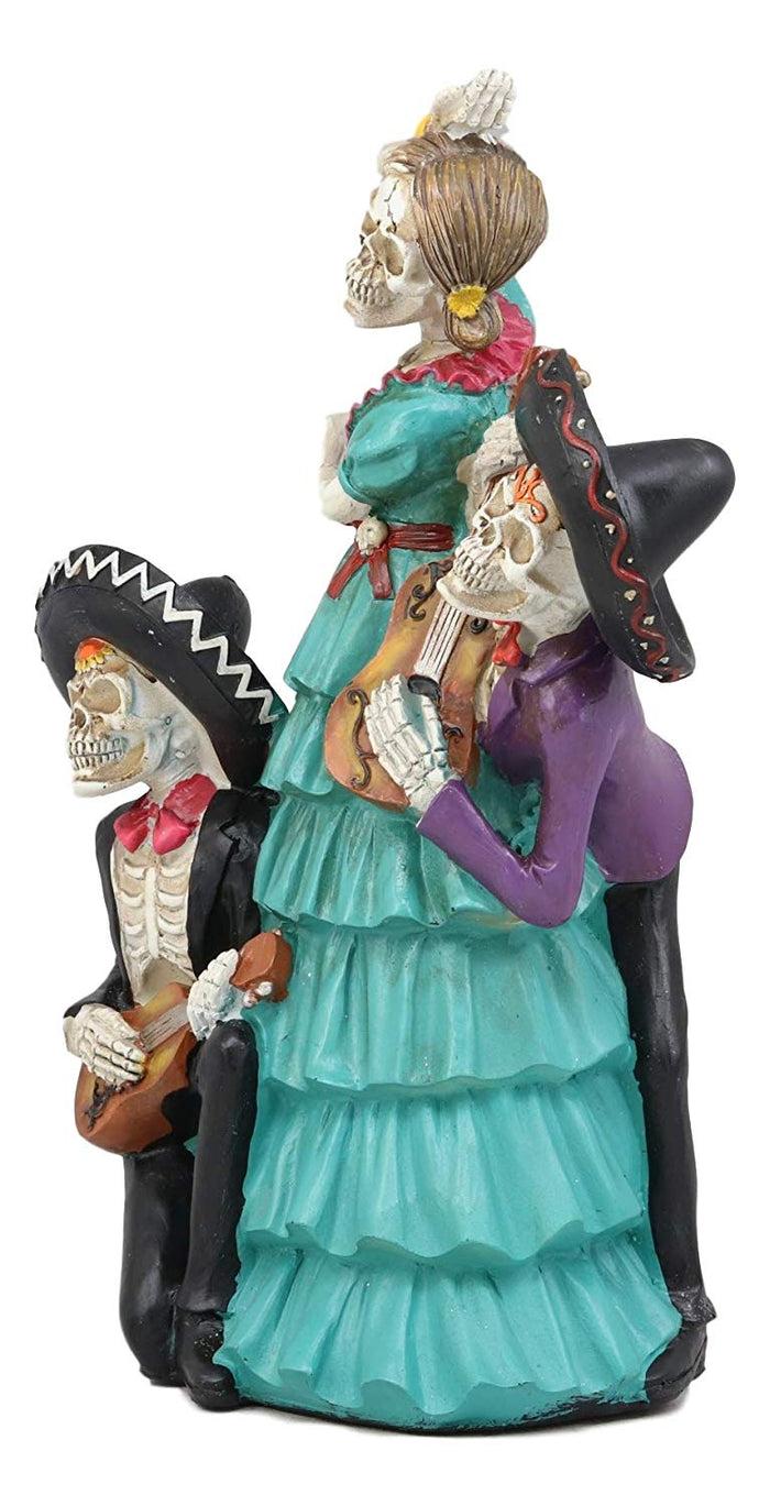 Ebros Gift Ebros Day Of The Dead Celebration Sugar Skull Dancer & Mariachi Band Skeletons Statue