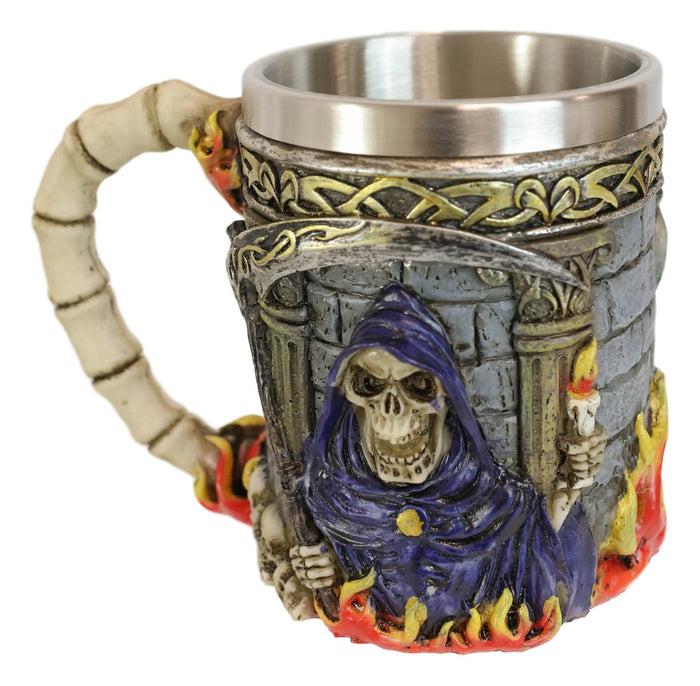Ebros Gift Ebros Day Of The Dead Holy Death Fire Grim Reaper With Scythe Beer Stein Tankard