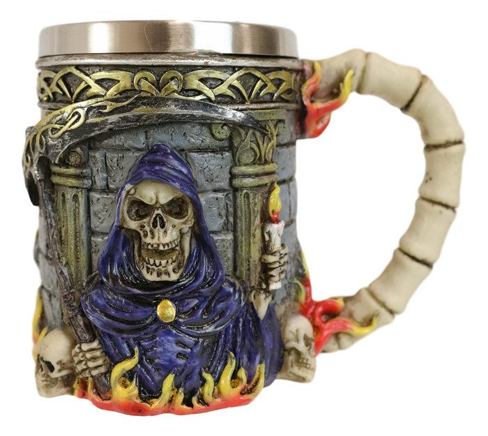 Ebros Gift Ebros Day Of The Dead Holy Death Fire Grim Reaper With Scythe Beer Stein Tankard