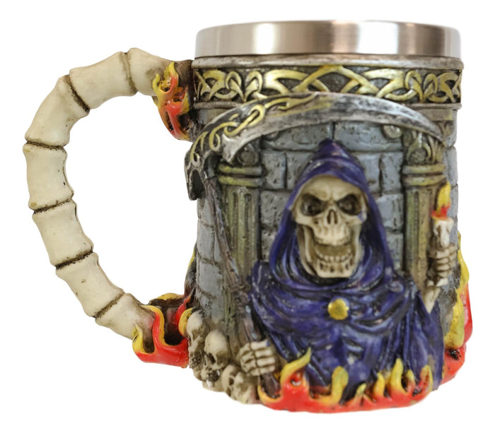 Ebros Gift Ebros Day Of The Dead Holy Death Fire Grim Reaper With Scythe Beer Stein Tankard