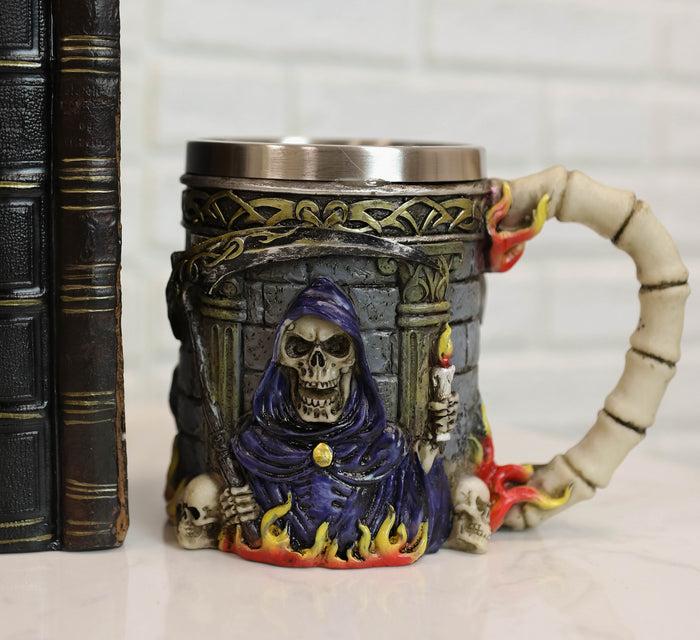 ebros gift Ebros Day Of The Dead Holy Death Fire Grim Reaper With Scythe Beer Stein Tankard