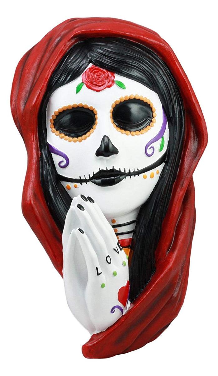 Ebros Gift Ebros Day Of The Dead Lady Of Death Wall Decor Figurine 15.5"Tall La Dama De La Muerte Sugar Skull 3D Wall Plaquev