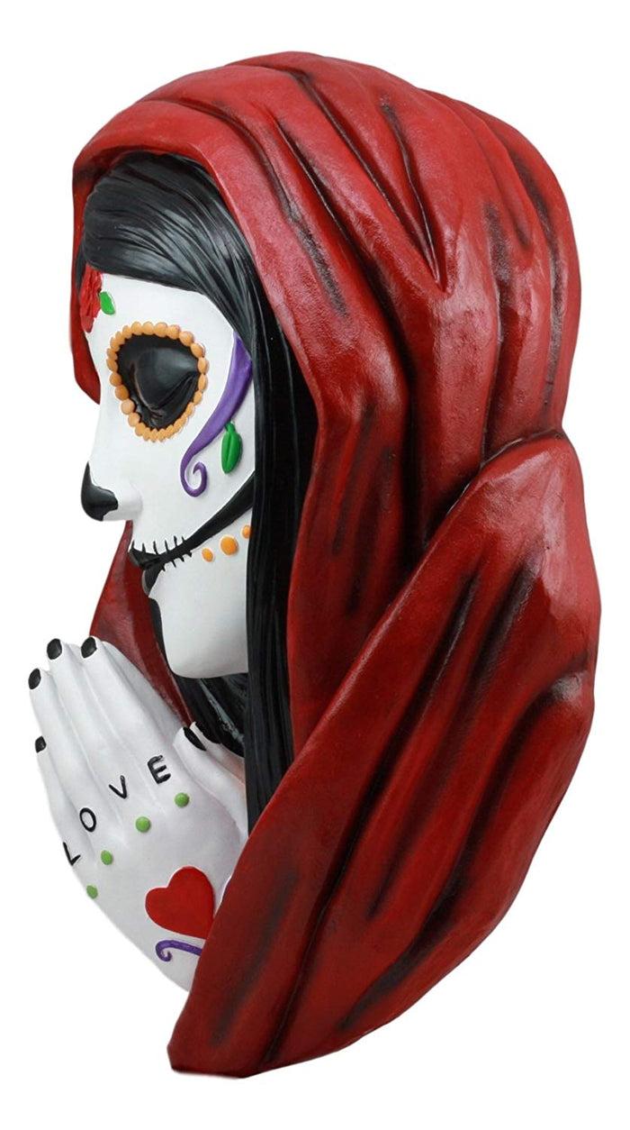 Ebros Gift Ebros Day Of The Dead Lady Of Death Wall Decor Figurine 15.5"Tall La Dama De La Muerte Sugar Skull 3D Wall Plaquev