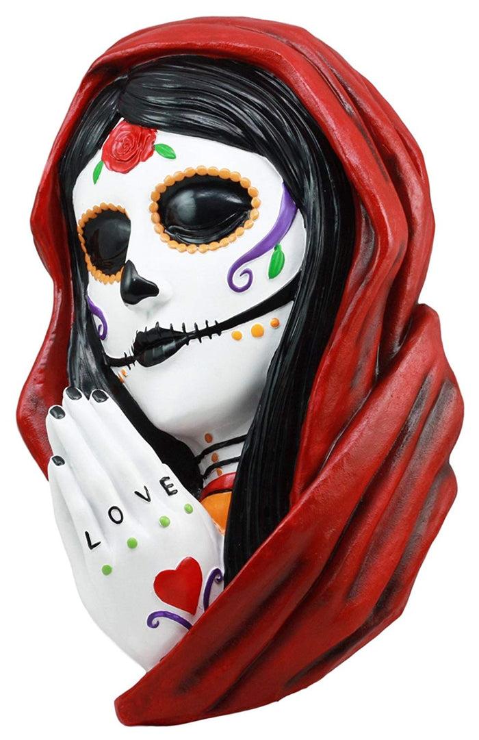 ebros gift Ebros Day Of The Dead Lady Of Death Wall Decor Figurine 15.5"Tall La Dama De La Muerte Sugar Skull 3D Wall Plaquev