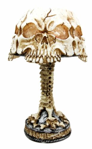 Ebros Gift Ebros Day Of The Dead Ossuary Skull Faces Mini Multi Colored LED Table Lamp 7"H