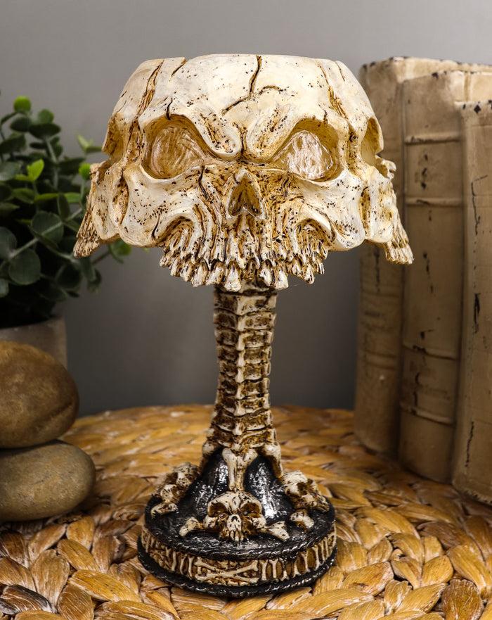 ebros gift Ebros Day Of The Dead Ossuary Skull Faces Mini Multi Colored LED Table Lamp 7"H