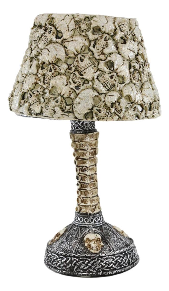 Ebros Gift Ebros Day Of The Dead Ossuary Skull Heaps Mini LED Color Changing Table Lamp Figurine