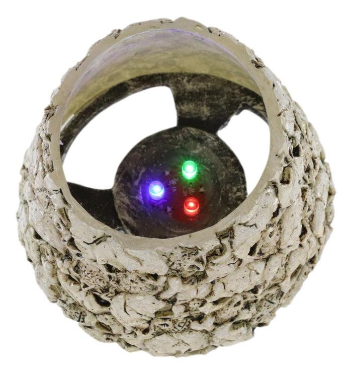 Ebros Gift Ebros Day Of The Dead Ossuary Skull Heaps Mini LED Color Changing Table Lamp Figurine