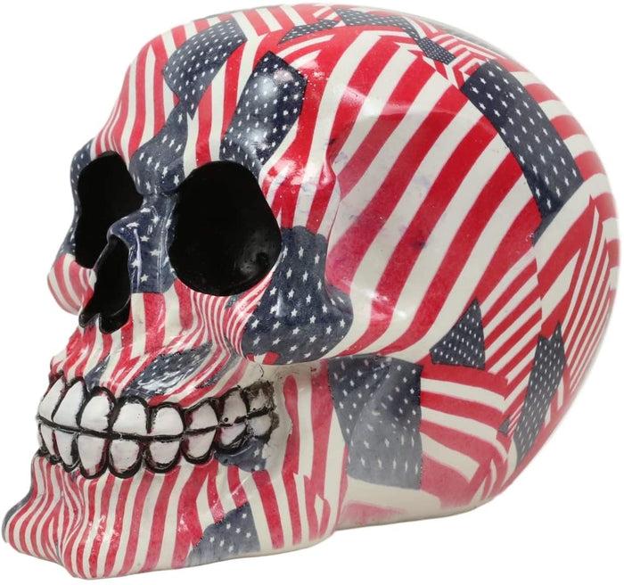 Ebros Gift Ebros Day Of The Dead Patriotic Liberty USA Flags Tattoo Sugar Skull Statue