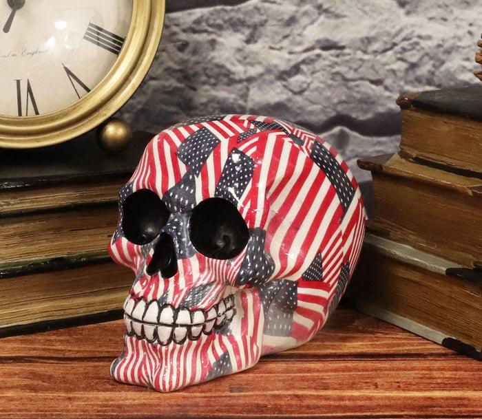 ebros gift Ebros Day Of The Dead Patriotic Liberty USA Flags Tattoo Sugar Skull Statue