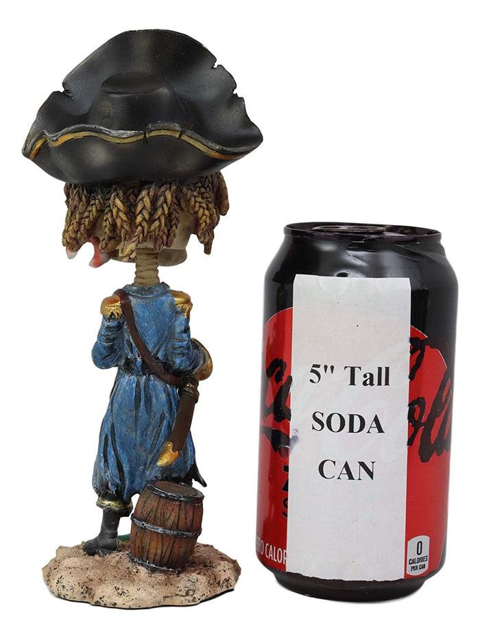 Ebros Gift Ebros Day Of The Dead Pirate Davy Jones With Parrot Skeleton Bobblehead Figurine