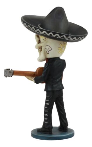 Ebros Gift Ebros Day Of The Dead Skeleton Wedding Mariachi Guitar Player Bobblehead Statue 6"Tall Traditional Dias De Muertos Sugar Skull Bobblehead Figurine