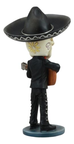 Ebros Gift Ebros Day Of The Dead Skeleton Wedding Mariachi Guitar Player Bobblehead Statue 6"Tall Traditional Dias De Muertos Sugar Skull Bobblehead Figurine