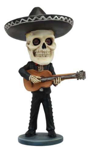ebros gift Ebros Day Of The Dead Skeleton Wedding Mariachi Guitar Player Bobblehead Statue 6"Tall Traditional Dias De Muertos Sugar Skull Bobblehead Figurine