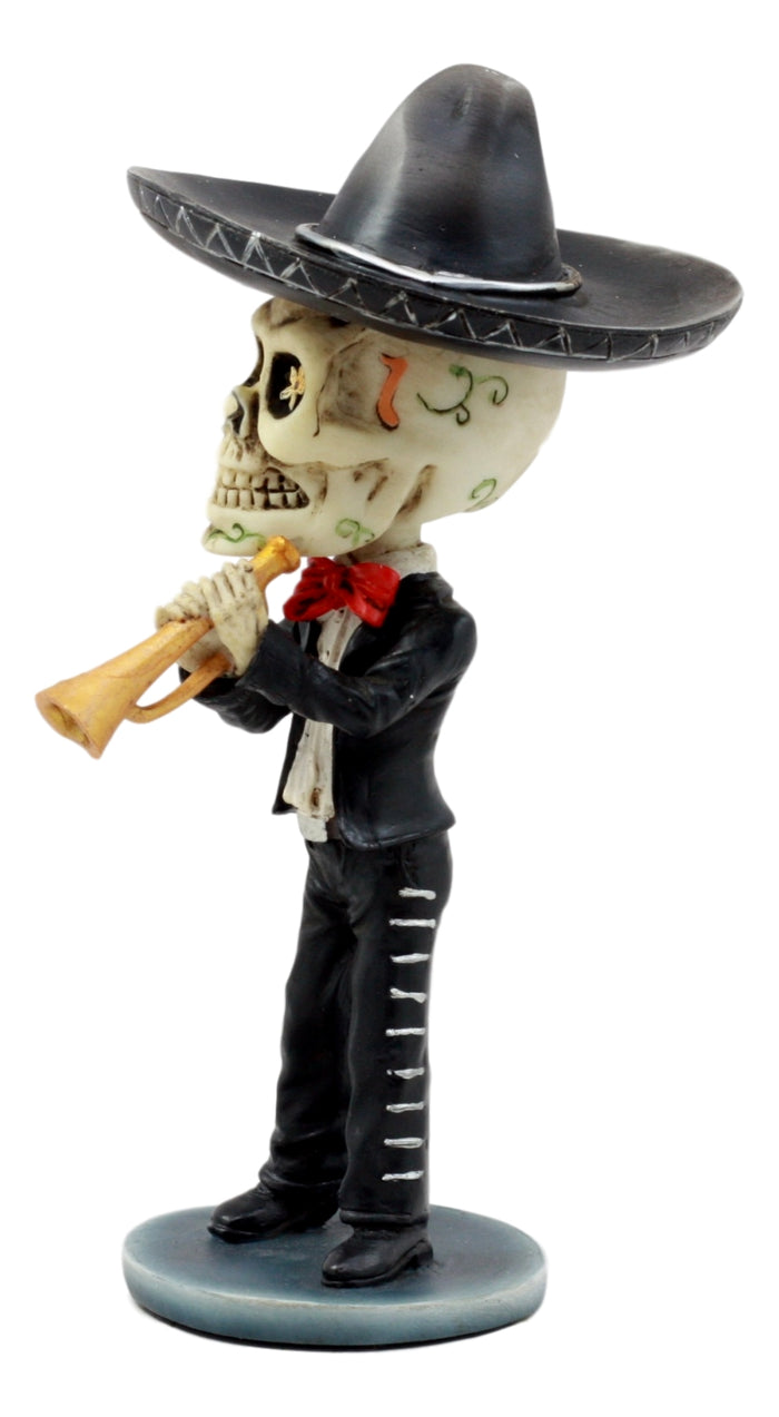 Ebros Gift Ebros Day Of The Dead Skeleton Wedding Mariachi Trumpet Player Bobblehead Figurine Traditional Folklore Mexican Musician Sculpture