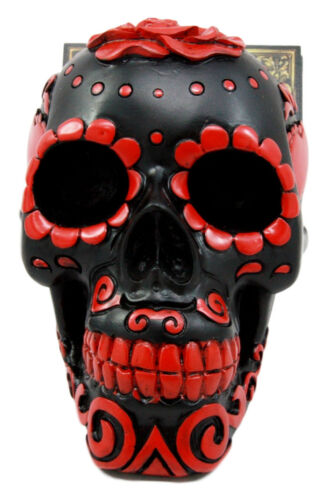 Ebros Gift Ebros Day Of The Dead Sugar Skull Business Card Holder Figurine Desktop Office
