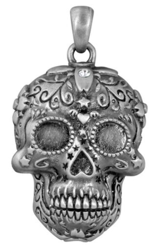 ebros gift Ebros Day Of The Dead Tribal Sugar Skull Pendant Jewelry Necklace Lead Free
