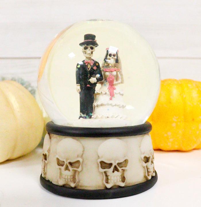 ebros gift Ebros Day of The Dead Wedding Skeleton Bride and Groom Small Water Globe 65mm
