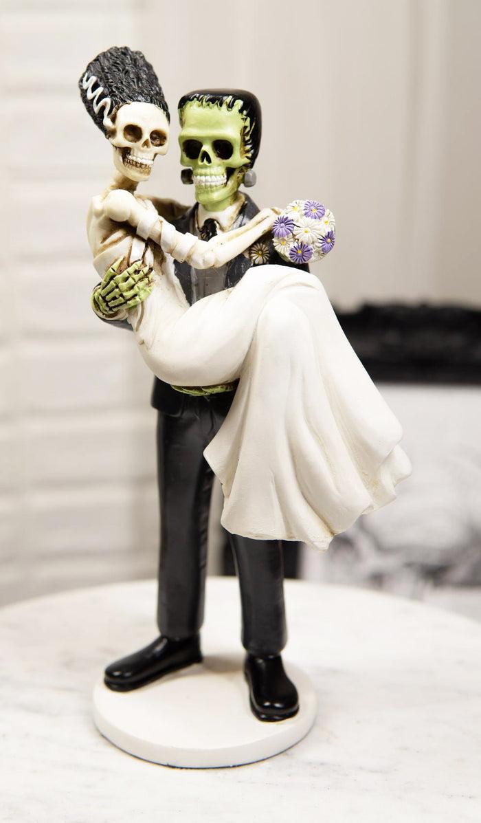 ebros gift Ebros Day Of The Dead Wedding Skeleton Frankenstein Skull Bride & Groom Figurine