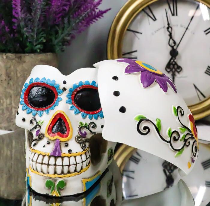 ebros gift Ebros Day of The Dead White Sugar Skull Ashtray Tribal Tattoo Skull Figurine 5"Long