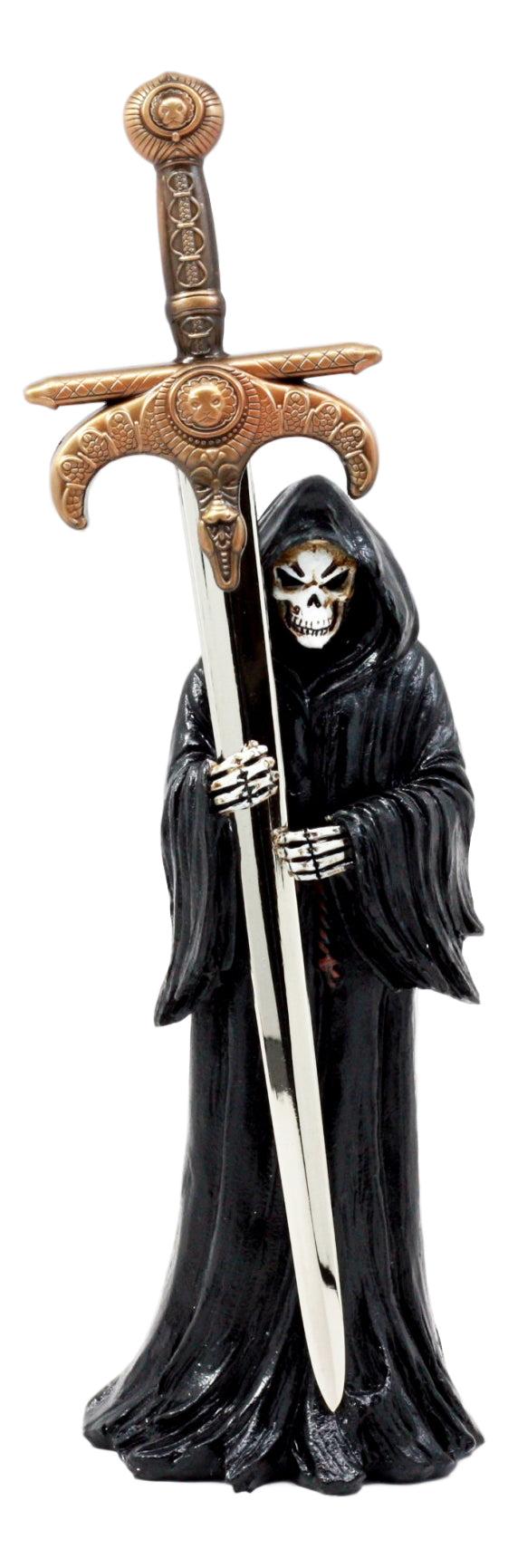 ebros gift Ebros Death Mail Grim Reaper Letter Opener Holding Golden Dagger Sword for Study Office Desktop Decor