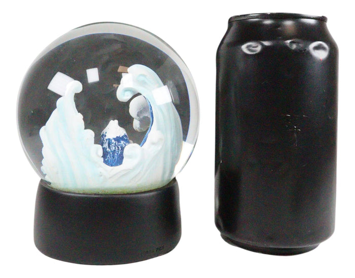 Ebros Gift Ebros Decorative Nautical Accent The Great Wave Off Kanagawa Hokusai 100mm Water Globe