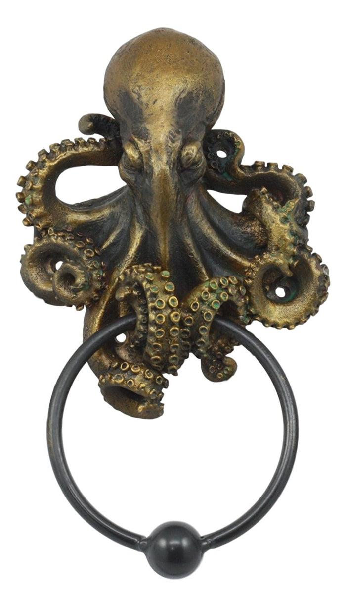 Ebros Gift Ebros Deep Ocean Creature Octopus Door Knocker 8.5"Tall Kraken Monster Cthulhu