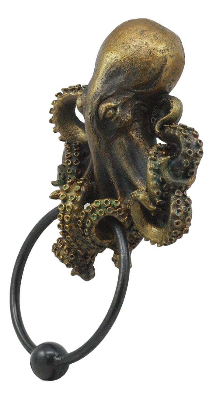 Ebros Gift Ebros Deep Ocean Creature Octopus Door Knocker 8.5"Tall Kraken Monster Cthulhu