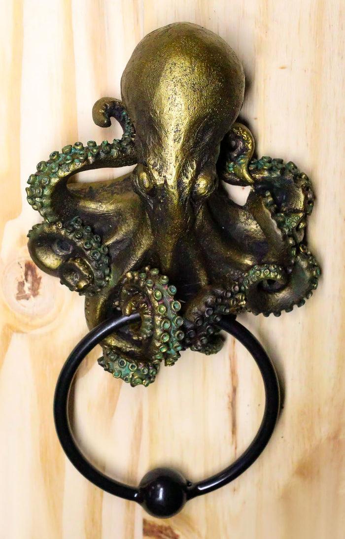 ebros gift Ebros Deep Ocean Creature Octopus Door Knocker 8.5"Tall Kraken Monster Cthulhu
