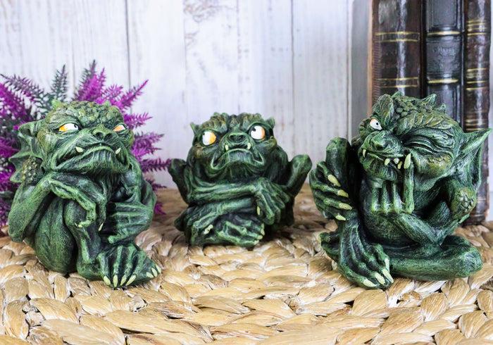 Ebros Gift Ebros Demonic Notre Dame Toad Troll Gargoyle Figurine Collectible (Set Of 3)