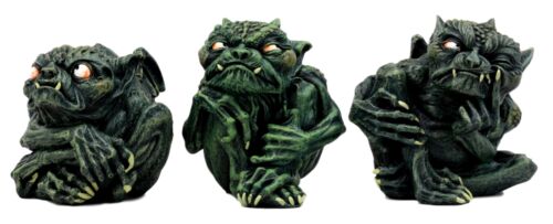 Ebros Gift Ebros Demonic Notre Dame Toad Troll Gargoyle Figurine Collectible (Set Of 3)